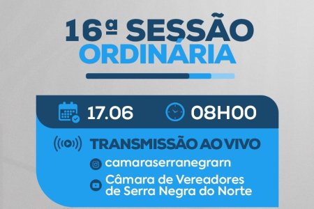 16ª Sessão Ordinária terá debates e apreciação de matérias de interesse da população
